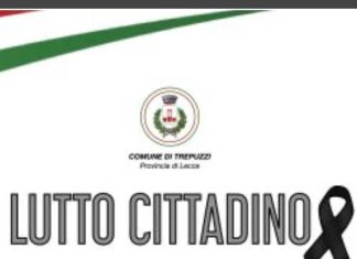 Giovedì 19 settembre, a Trepuzzi, il lutto cittadino in concomitanza del funerale di Domenico Miglietta, operaio deceduto sul lavoro