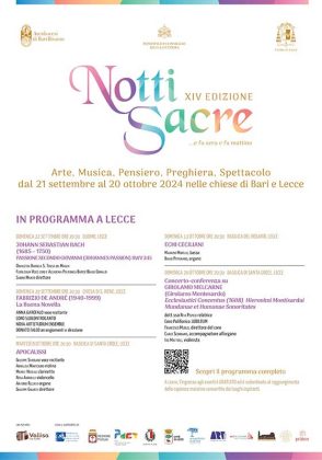 "Notti sacre": cinque appuntamenti con la musica sacra nelle chiese del centro storico di Lecce - Corriere Salentino