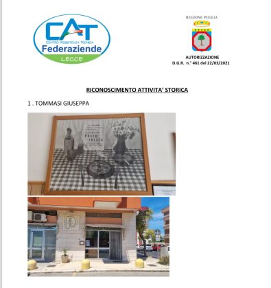 Dieci imprenditori calimeresi chiedono alla Regione di essere riconosciute come attività storiche della Puglia - Corriere Salentino