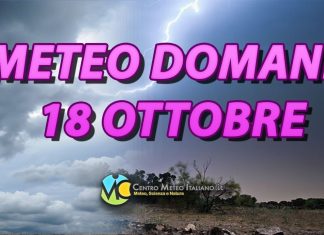 Le previsioni meteo di domani 18 ottobre 2024