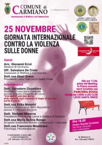 Carmiano in prima linea “contro la violenza sulle donne”. Un numero telefonico e la seconda panchina rossa. Il sindaco Erroi: “Necessario senso di responsabilità condivisa” - Corriere Salentino