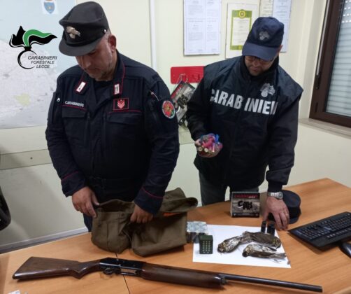 Artemis 2, lotta al bracconaggio nel Salento: sette cacciatori nei guai. Sequestrati fucili, richiami e munizioni - Corriere Salentino