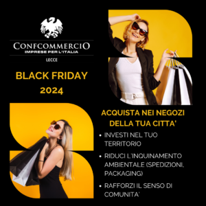 Black Friday, Confcommercio Lecce: acquista nei negozi della tua città - Corriere Salentino