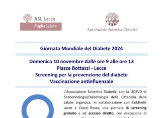 ASL Lecce: 10 novembre Lecce Giornata prevenzione diabete