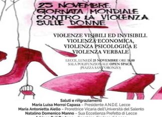 Giornata contro la violenza sulle donne, un convegno dell’ANDE lunedì pomeriggio nell’Open space di piazza Sant’Oronzo