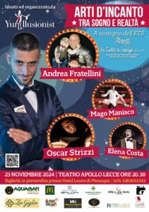 Torna a Lecce ecce: "Arti d'incanto - Tra sogno e realtà", lo spettacolo a sostegno dei bambini ospedalizzati in oncoematologia pediatrica  - Corriere Salentino