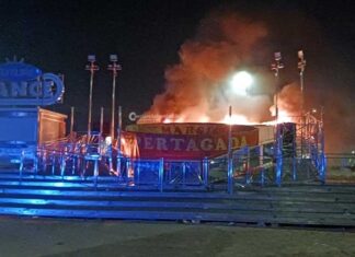 Festa di San Quintino senza pace: dopo il furto di merce, l’incendio di un camion delle giostre