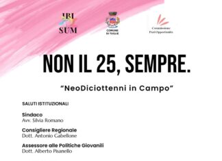 “Non il 25, sempre. NeoDiciottenni in campo”, battesimo civico e incontro sulla non violenza a Tuglie