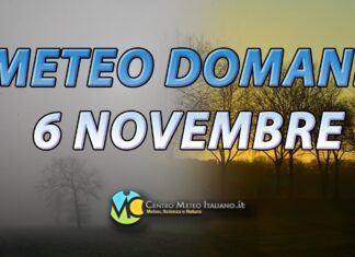 Le previsioni Meteo di domani 6 Novembre 2024