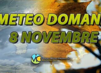 Le previsioni meteo di domani 8 novembre