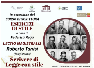 Scrivere di legge con stile. Importante convegno con Tanisi, già Presidente del tribunale di Lecce e l’avvocato Vincenzo Renna