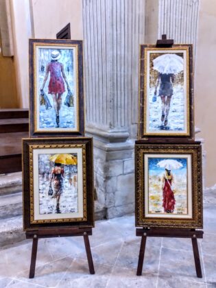 I quadri di Fabio Cappello ad Atmosfere Natalizie II edizione, mostra collettiva di arte pittorica e artigianato di riciclo - Corriere Salentino