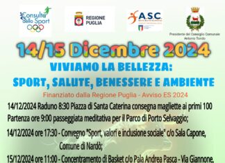 Viviamo la bellezza: sport, salute, benessere e ambiente nel weekend a Nardò