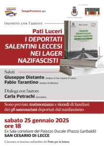 A San Cesario la presentazione del libro "I deportati salentini leccesi nei lager nazifascisti" di Pati Luceri - Corriere Salentino