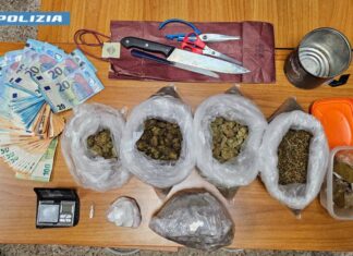 In casa oltre 6 etti di droga, 37enne ai domiciliari. Aveva tentato di evitare l’arresto accompagnando gli agenti in un’altra abitazione