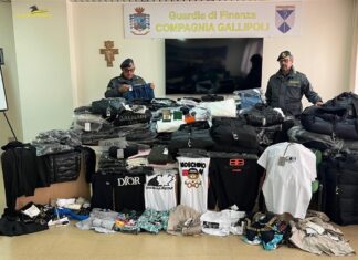 Blitz della guardia di finanza: sequestrati oltre 10.000 articoli contraffatti nel Salento