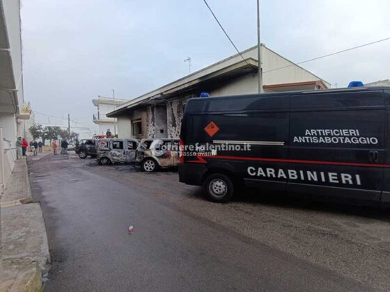 Imprenditore nel mirino: escavatori ed auto in fiamme, bomba inesplosa davanti la porta di casa - Corriere Salentino