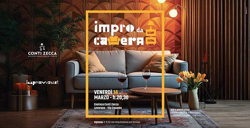 "Impro da camera: vino&improvvisazione" venerdì in scena nell’Enoteca Conti Zecca di Leverano - Corriere Salentino