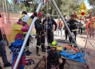 Santa Caterina, voragine sotto la strada: intervento di vigili del fuoco e speleologi