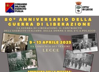 Lecce, il 9 aprile la mostra ai Teatini: “La guerra di liberazione: il contributo dell’Esercito Italiano, delle donne e del 2° Corpo d’Armata Polacco