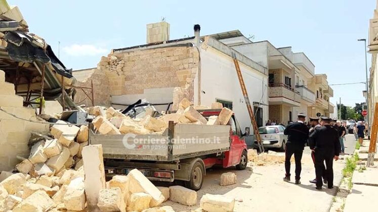 Crolla un'abitazione a Magliano, feriti alcuni operai travolti dalle macerie - Corriere Salentino