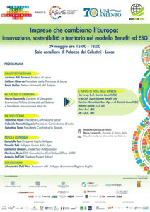 Imprese che cambiano l’Europa: a Lecce un confronto su innovazione, sostenibilità e territorio nel modello Benefit ed ESG - Corriere Salentino