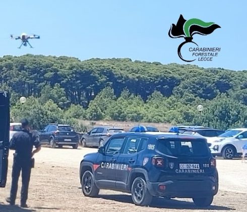 Piscina abusiva in area protetta: i Carabinieri Forestali individuano il cantiere grazie a un drone - Corriere Salentino