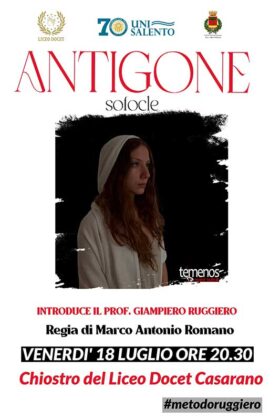 A Casarano l’Antigone di Sofocle: il teatro che educa, il metodo Ruggiero che ispira - Corriere Salentino