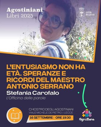 Il Chiostro degli Agostiniani, sul filo del ricordo del Maestro Antonio Serrano, ospita il pamphlet di Stefania Carofalo e “I Cantori di Ippocrate” - Corriere Salentino