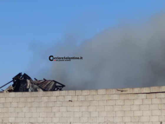 Incendio a Racale, fumo denso avvolge il paese e preoccupa i residenti - Corriere Salentino