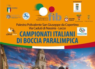 Lecce dal 10 al 14 settembre ospiterà i Campionati Nazionali di Boccia Paralimpica