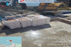 Otranto, sequestrati 280 kg di pesce e una rete a strascico illegale: sanzionato un peschereccio - Corriere Salentino