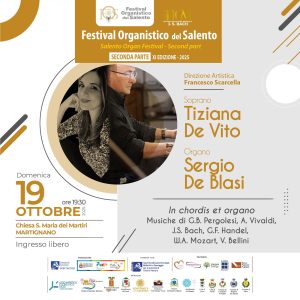 Festival organistico del Salento: nuovi appuntamenti imperdibili il 17-18-19 ottobre - Corriere Salentino