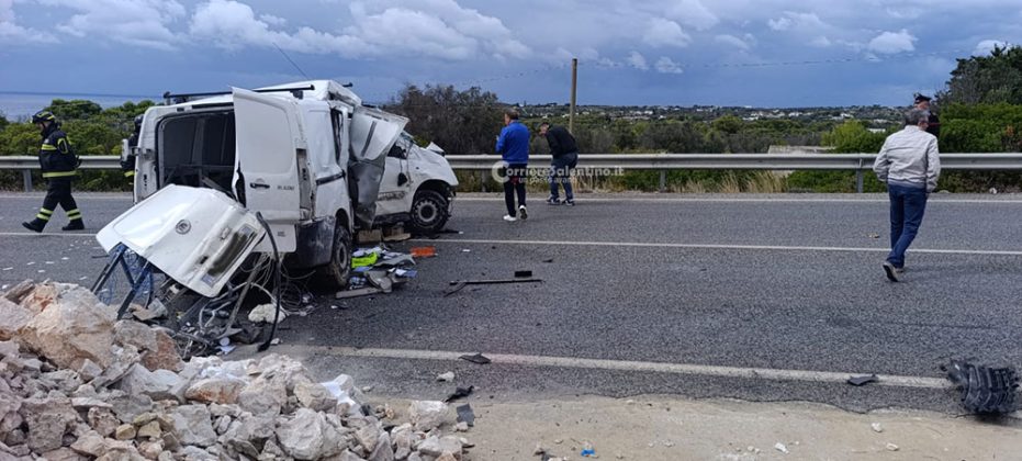 Grave incidente sulla 275, operaio perde controllo del mezzo e abbatte muretto a secco: codice rosso - Corriere Salentino