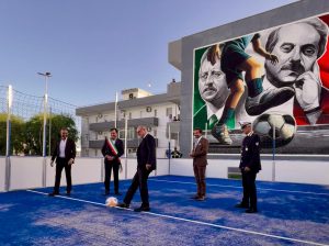 Inaugurazione del campo “Falcone e Borsellino” a Carmiano. Il prefetto: “Rigenerazione sociale e culturale” - Corriere Salentino