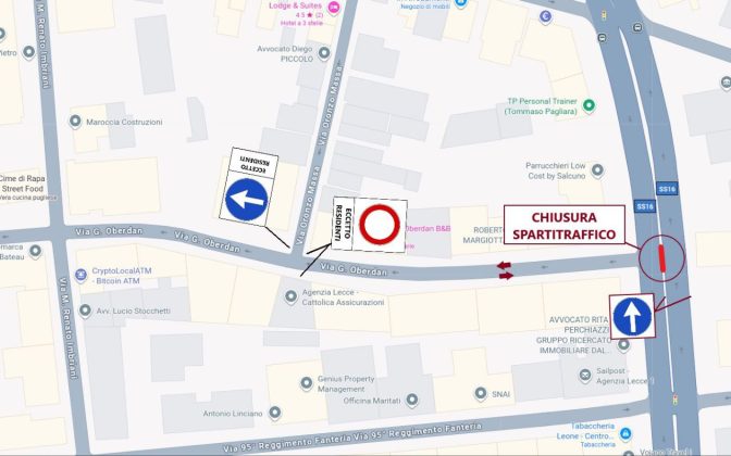 Chiusura di un tratto della circonvallazione per i lavori di riqualificazione: le vie alternative. Corsa C2 soppressa - Corriere Salentino