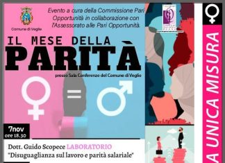 A Veglie tre appuntamenti dedicati alla Parità di Genere
