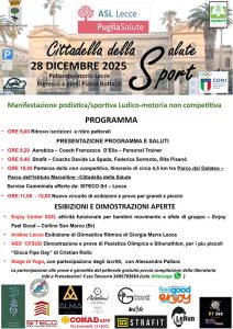 “Cittadella della Salute e dello Sport” il 28 dicembre a Lecce una mattinata di sport e benessere - Corriere Salentino