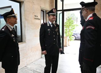 Il Generale Mannucci Benincasa in visita al Comando provinciale Carabinieri di Lecce