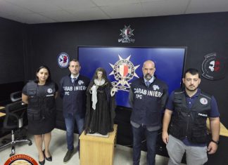 Statua dell’Addolorata rubata a Lecce ritrovata a Malta: operazione dei Carabinieri TPC dopo sette mesi di indagini