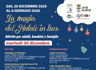 “La magia del Natale in bus”, gli appuntamenti di martedì 30 dicembre a Lecce
