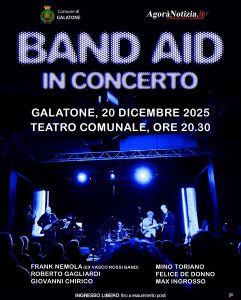 "Band Aid” in concerto, sabato 20 dicembre, al Teatro Comunale di Galatone - Corriere Salentino