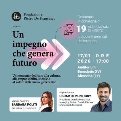La Fondazione Pietro De Francesco celebra il merito: premiati 19 giovani studenti - Corriere Salentino