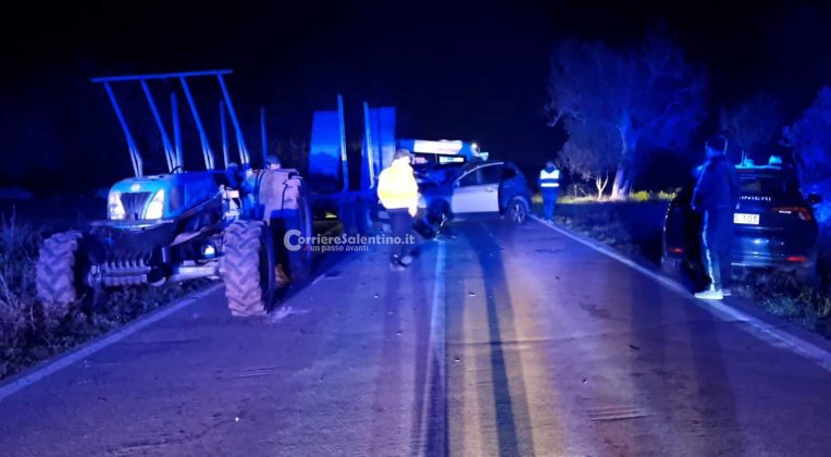 Auto tampona un trattore e il conducente del mezzo agricolo finisce in ospedale in codice rosso - Corriere Salentino