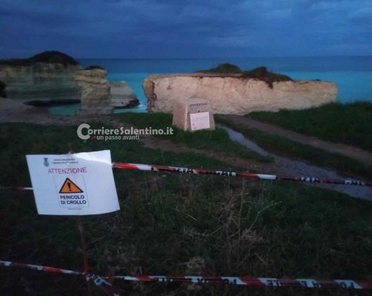 È crollato l’arco dei faraglioni di Sant’Andrea. Il sindaco Cisternino: “Un danno enorme per tutto il Salento” - Corriere Salentino