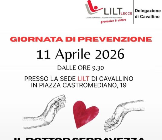 Appuntamento con la Lilt a Cavallino per una giornata sulla prevenzione oncologica