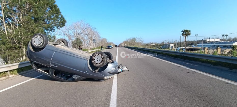 Incidente tra due auto sulla Statale, feriti gli occupanti e problemi alla viabilità - Corriere Salentino
