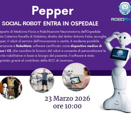 A Galatina arriva Pepper, un robot al fianco dei medici nella riabilitazione