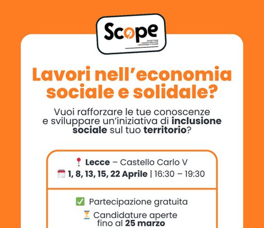 Al Castello Carlo V di Lecce il progetto Scope per 10 project leader dell’economia sociale