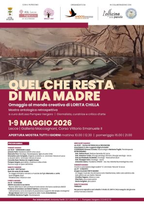 La Maccagnani ospita la mostra di Lorita Chilla “Quel che resta di mia madre” - Corriere Salentino